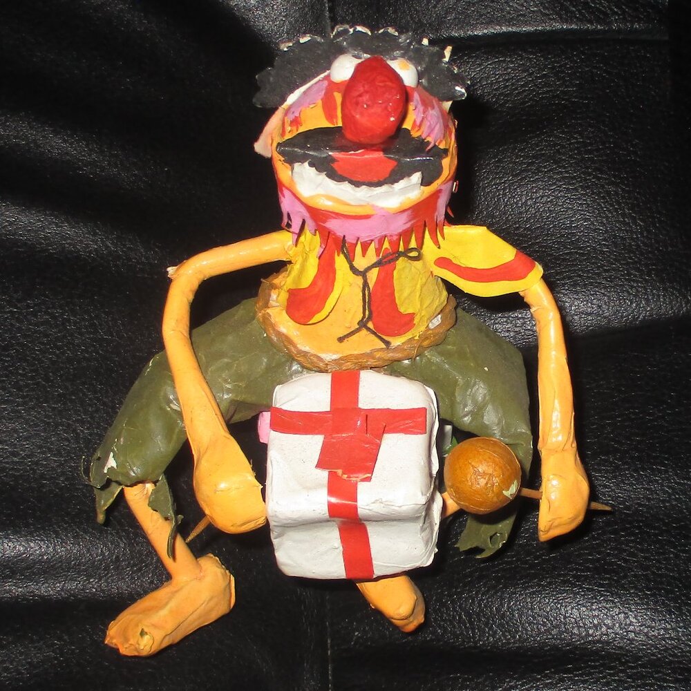 Vintage Rare Muppets Monster Animal Paper Mache Christmas Ornament 1978 Henson